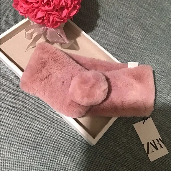 ZARA ACCESSORIES Beautiful Blush Pink NECK Warmer.Brand New SEE ALL PICS.🤩🍄🌺 - Picture 5 of 10